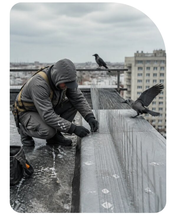 Защита от ворон под ключ в Кушве по цене от 5133 р. | Сенат-Кшв